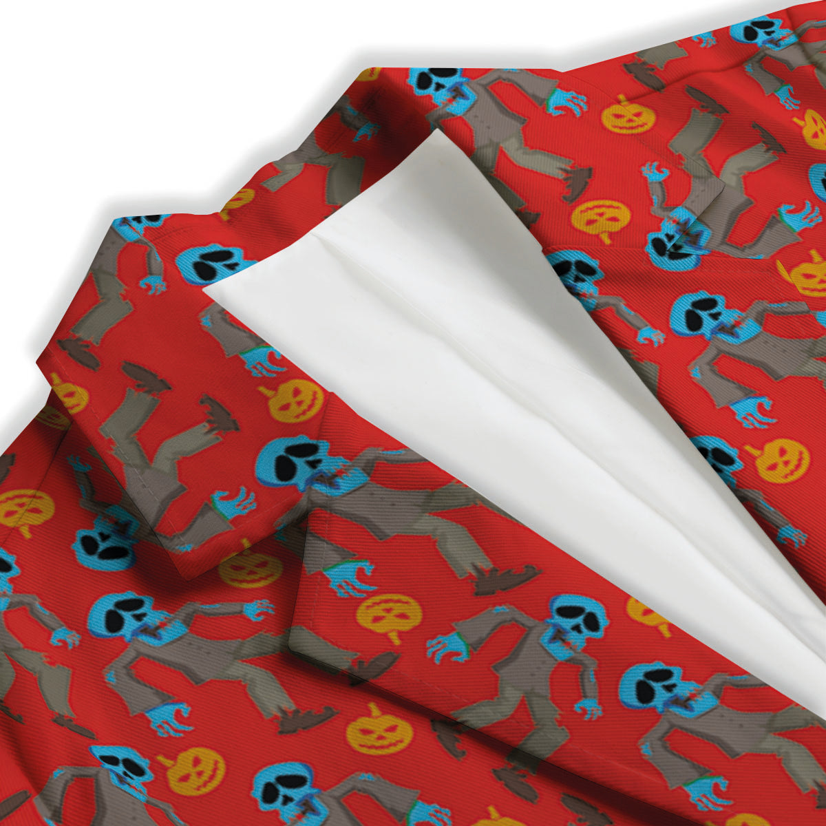 Zombie Blue Print Pattern Women's Blazer-grizzshop