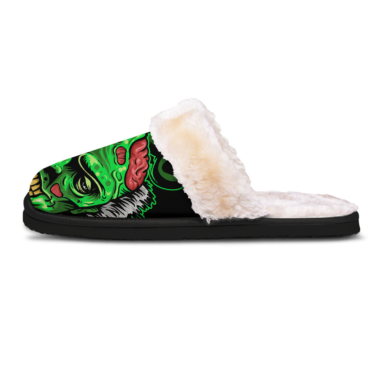 Zombie Brain Halloween Print Slippers-grizzshop