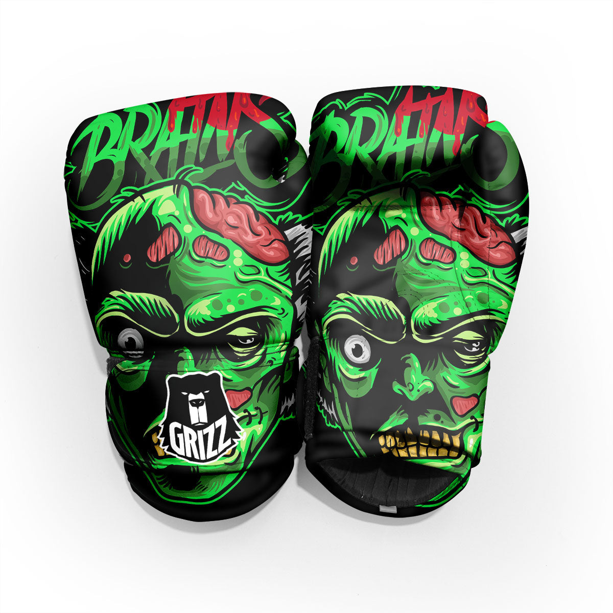 Zombie Brain Halloween Print Pro Boxing Glove