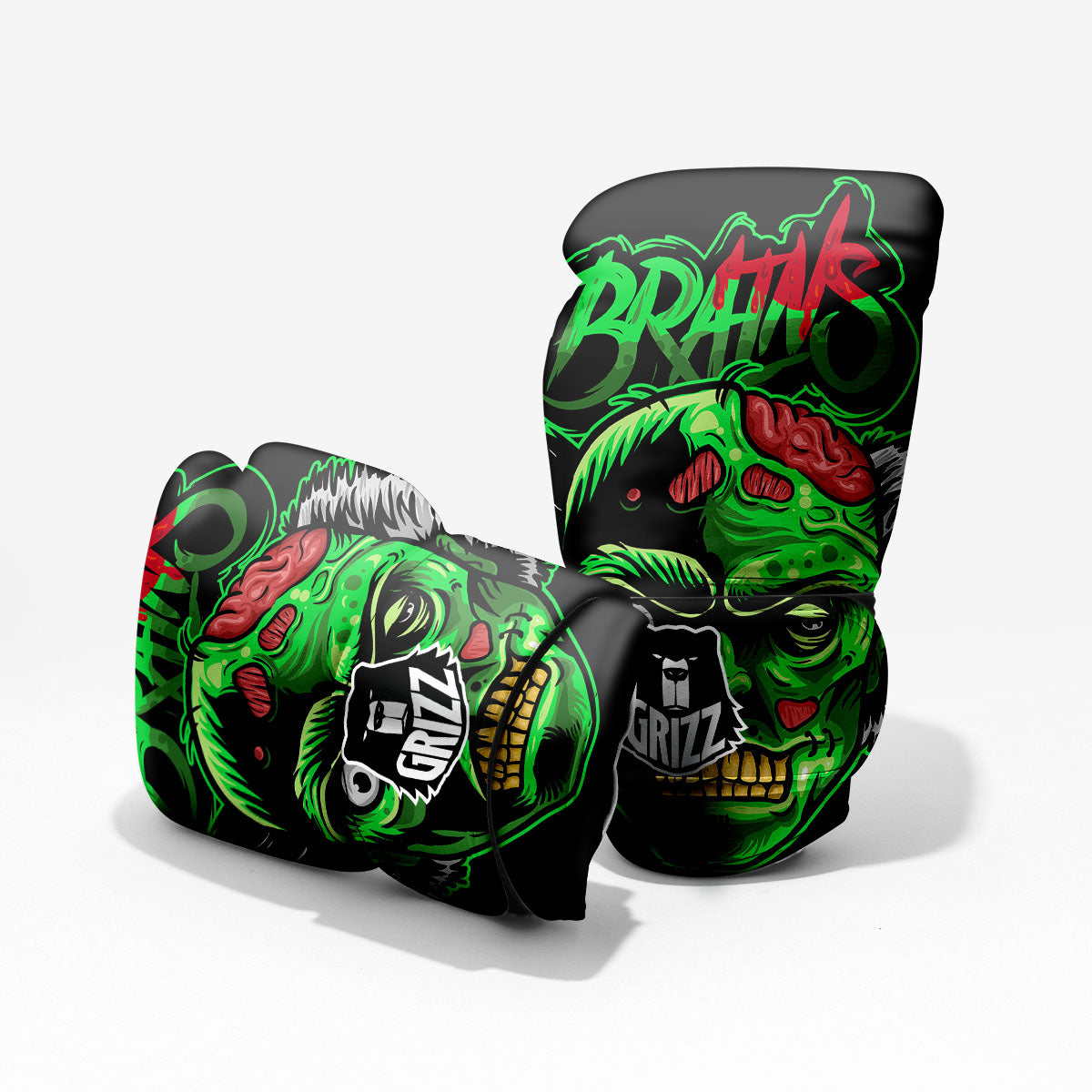 Zombie Brain Halloween Print Pro Boxing Glove