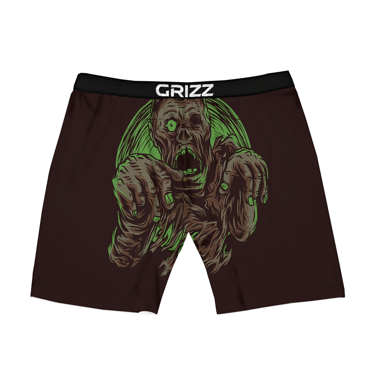 Zombie Cartoon Print Pattern Boxer Briefs-grizzshop