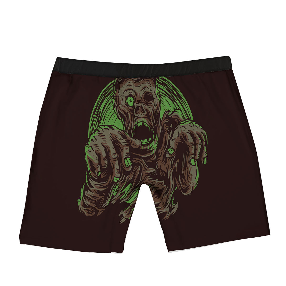 Zombie Cartoon Print Pattern Boxer Briefs-grizzshop