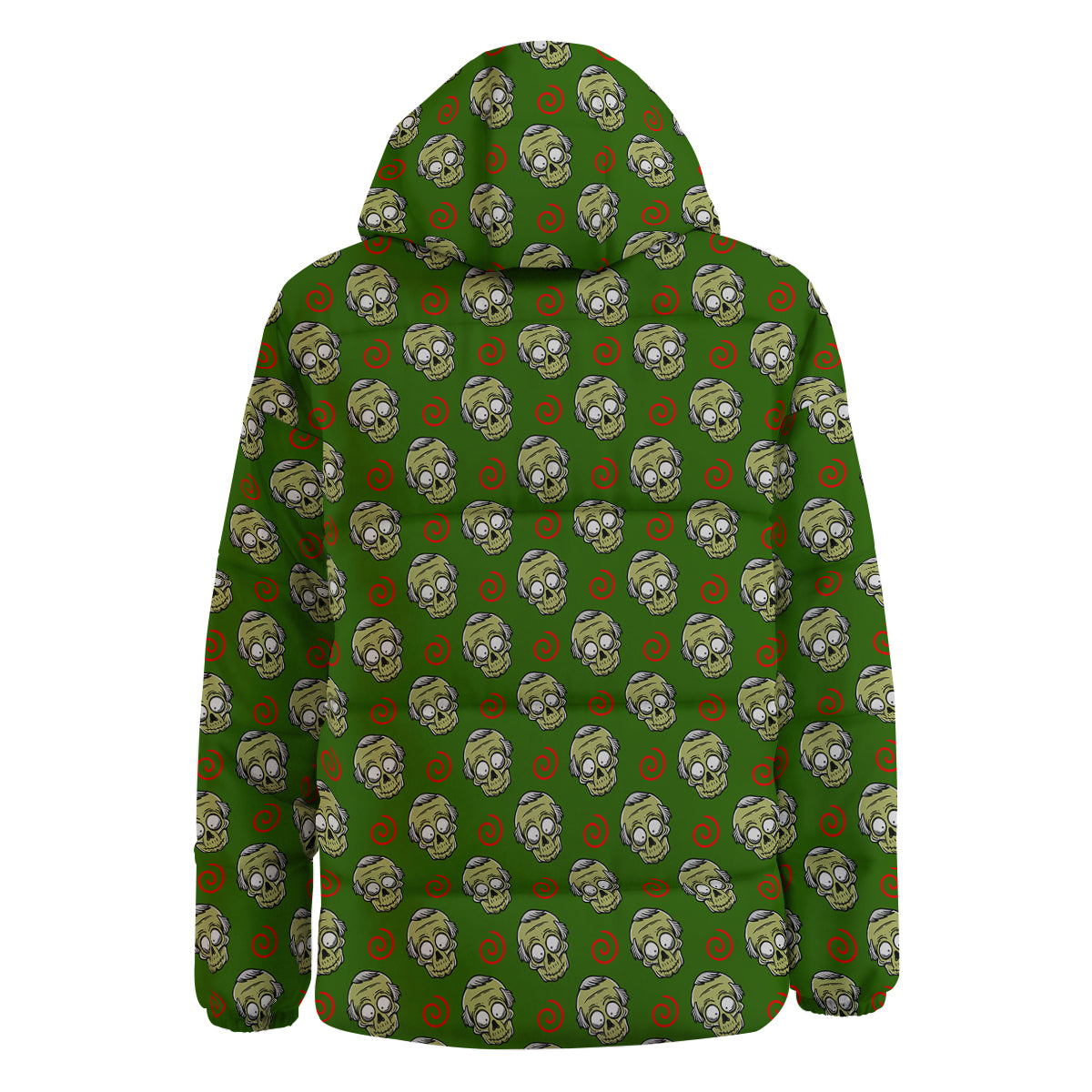 Zombie Cartoon Print Pattern Down Jacket-grizzshop