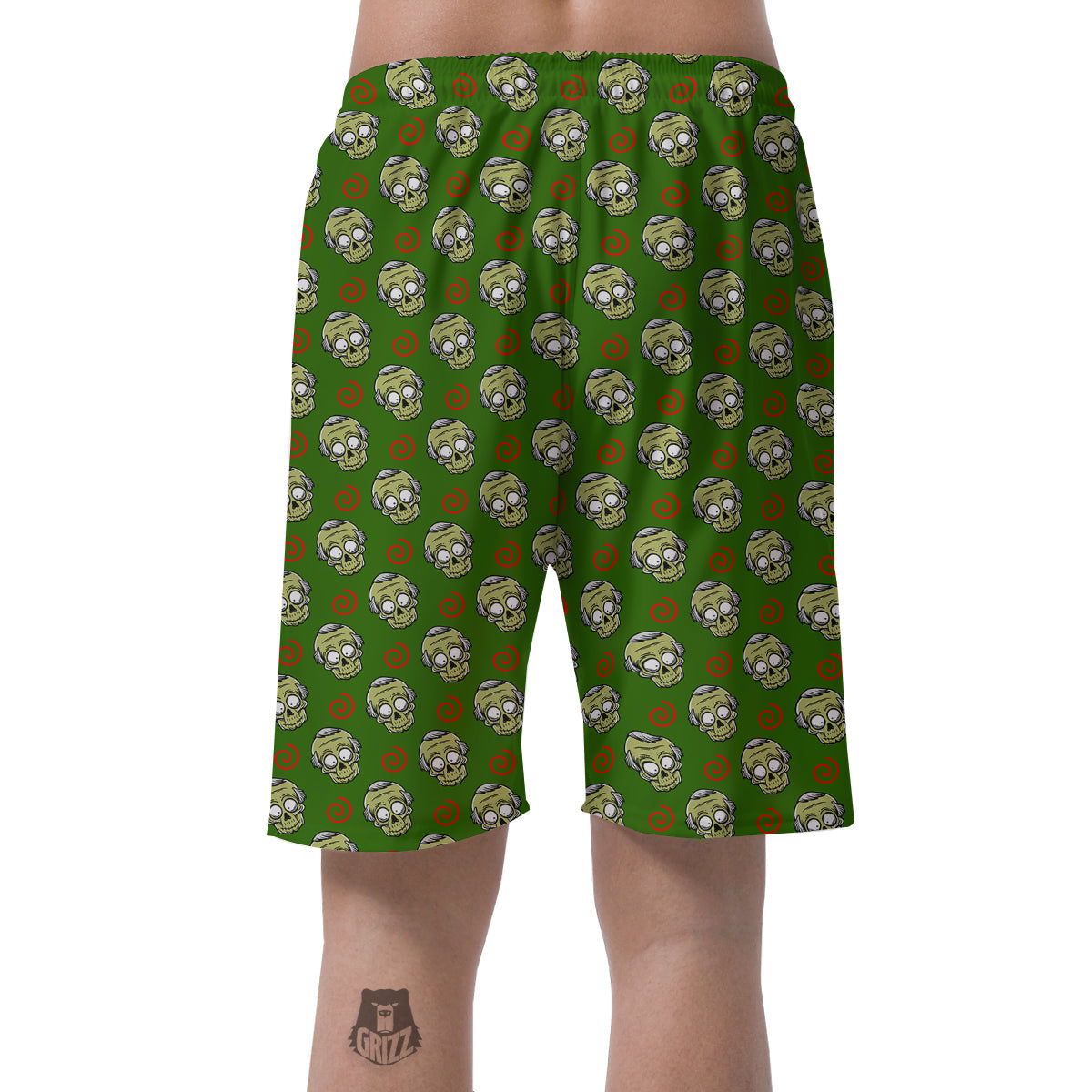 Zombie Cartoon Print Pattern Men's Shorts-grizzshop