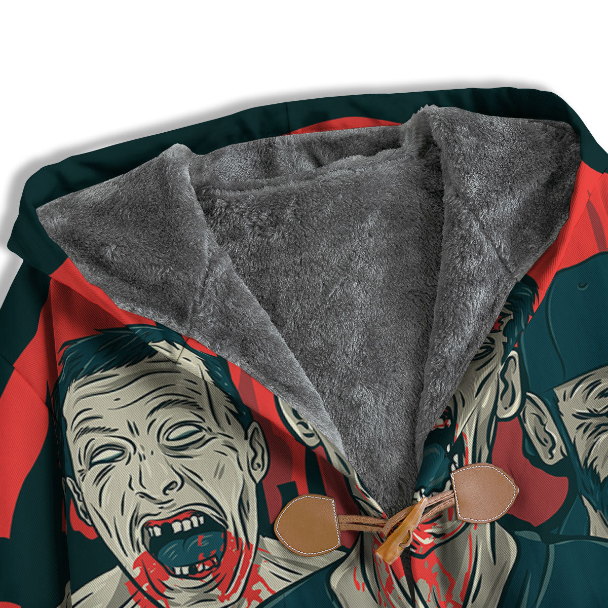 Zombie Crowd Halloween Print Men's Windbreaker Jacket-grizzshop
