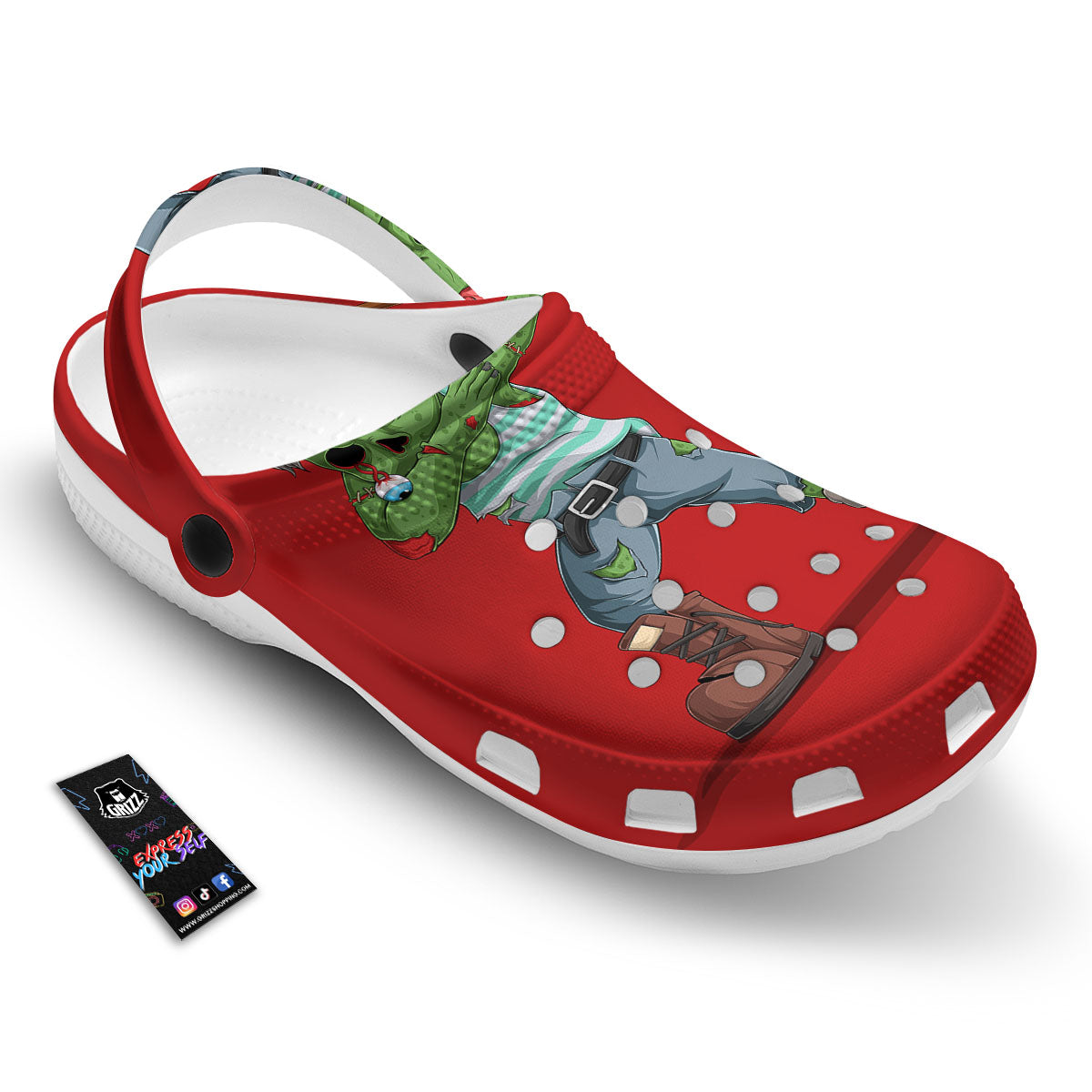 Zombie Dap Print Clog-grizzshop