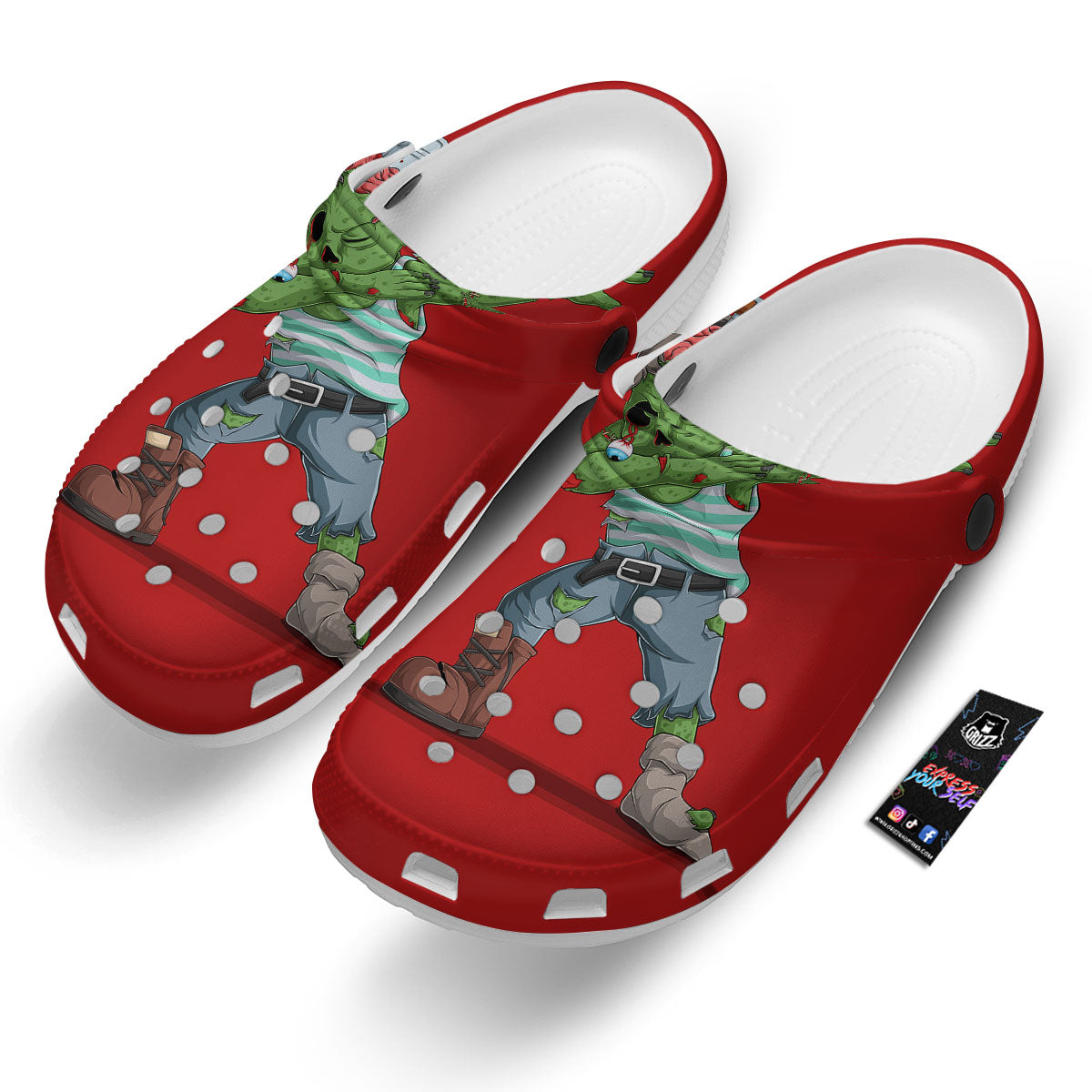 Zombie Dap Print Clog-grizzshop