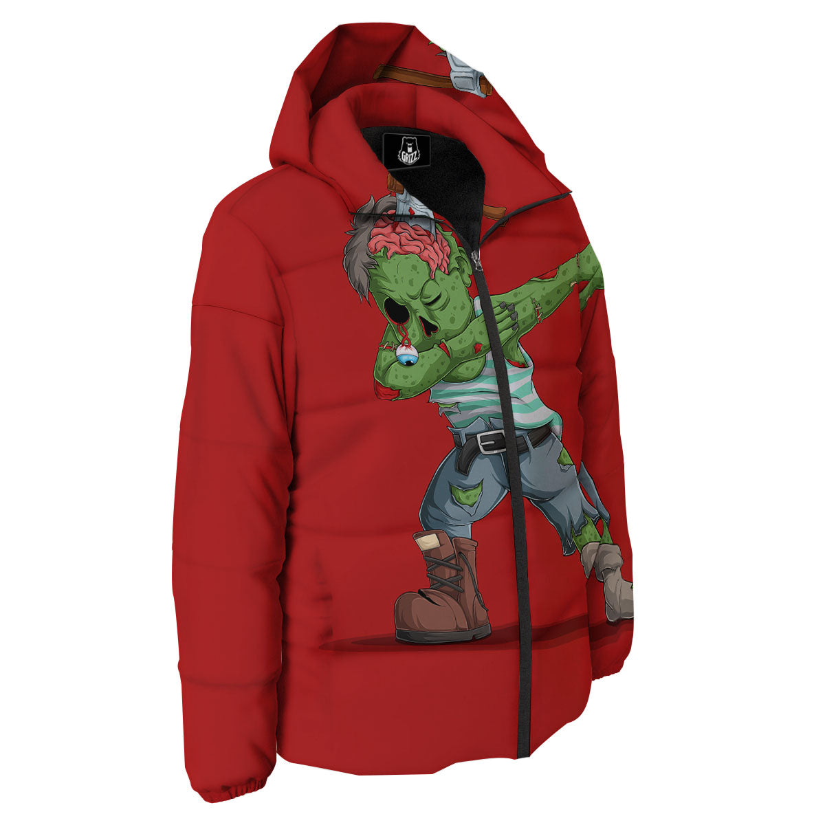 Zombie Dap Print Down Jacket-grizzshop