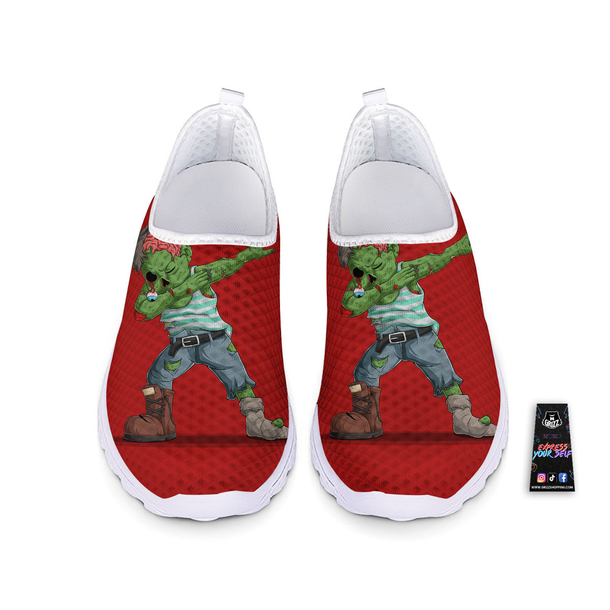 Zombie Dap Print Nurse Shoes-grizzshop