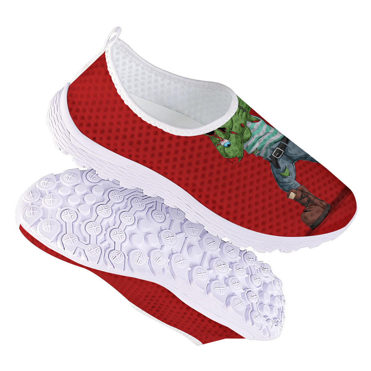 Zombie Dap Print Nurse Shoes-grizzshop