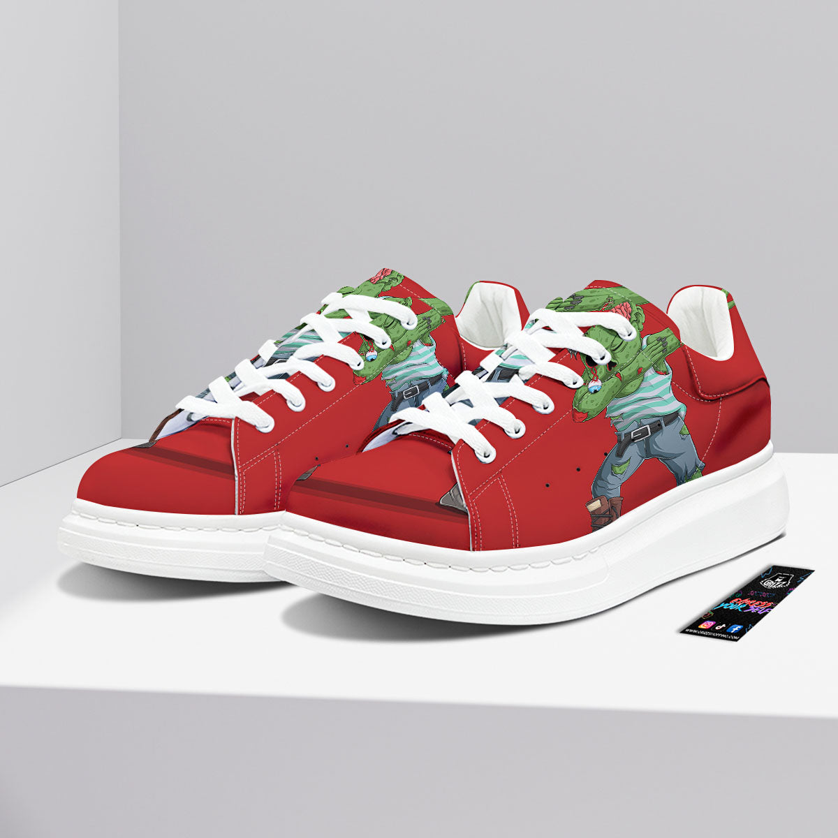 Zombie Dap Print Platform Shoes-grizzshop