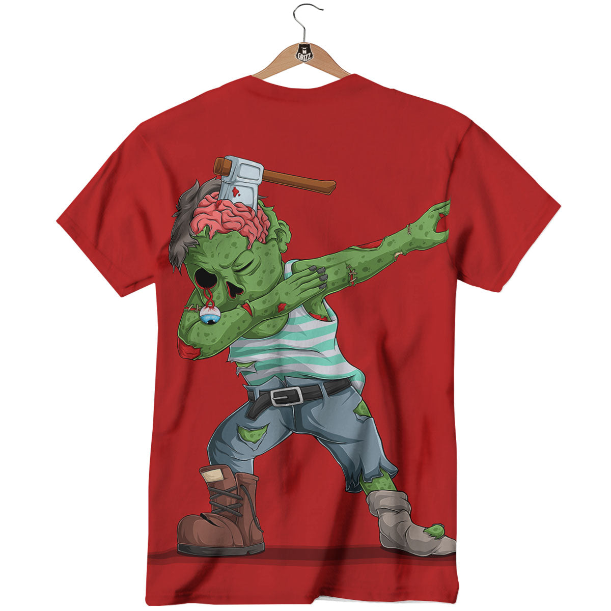 Zombie Dap Print T-Shirt-grizzshop