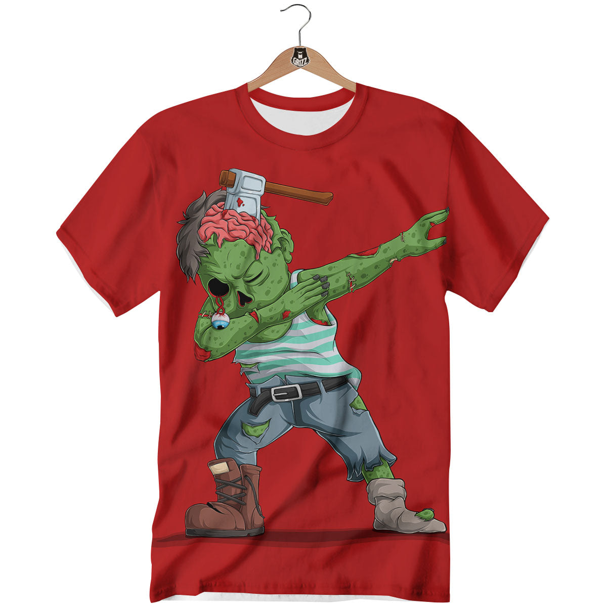 Zombie Dap Print T-Shirt-grizzshop