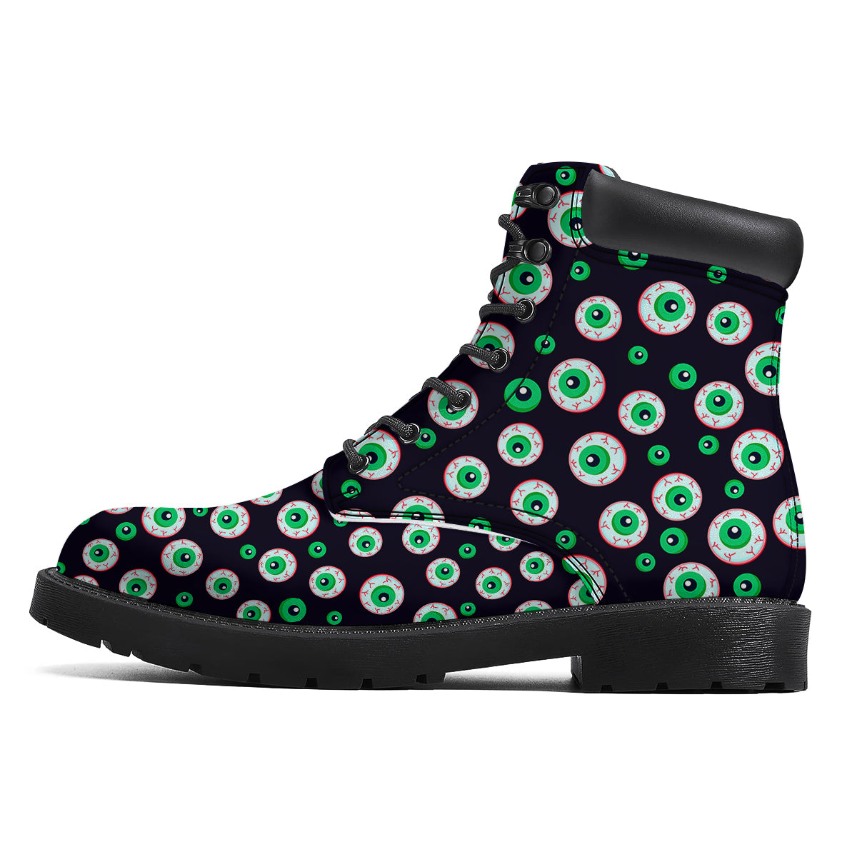 Zombie Eyeball Print Pattern Boots-grizzshop