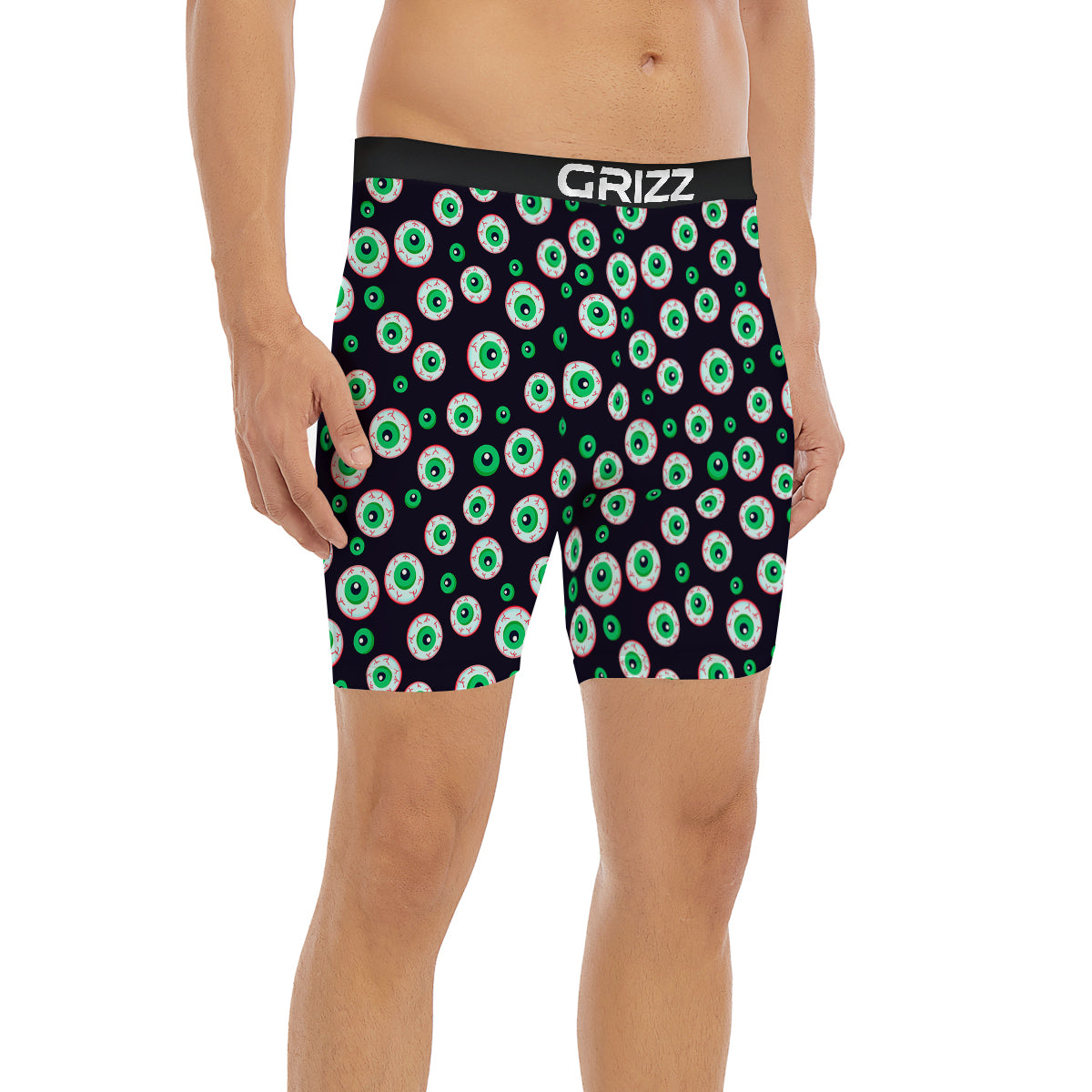 Zombie Eyeball Print Pattern Boxer Briefs-grizzshop