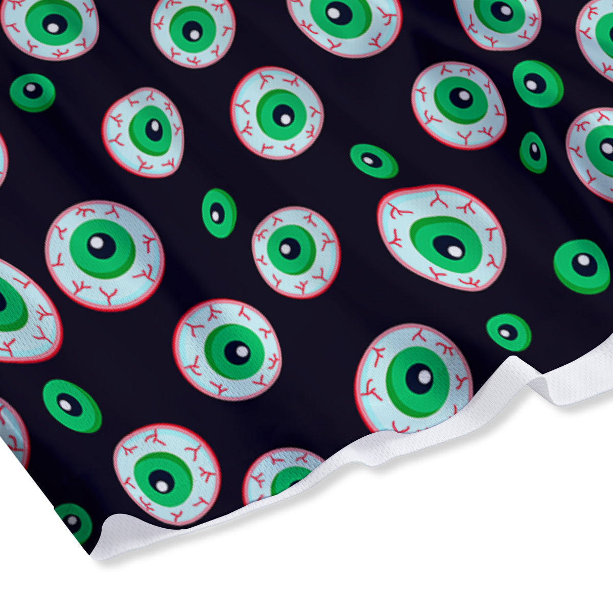 Zombie Eyeball Print Pattern Mesh Shorts-grizzshop