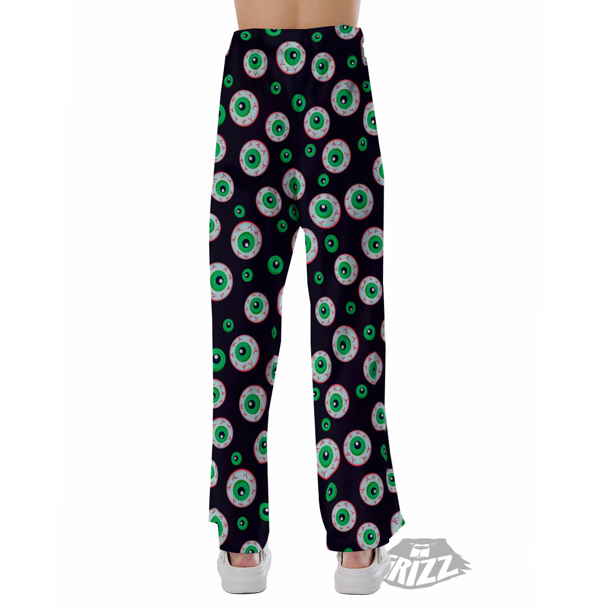 Zombie Eyeball Print Pattern Pajama Pants-grizzshop