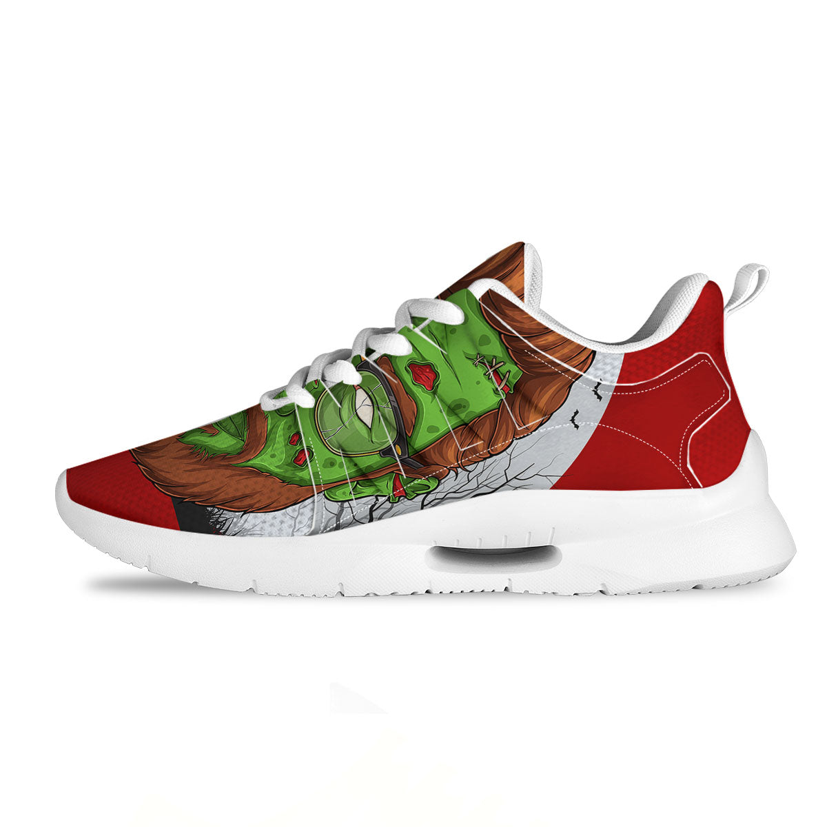 Zombie Face Halloween Character Print Tennis Shoes-grizzshop