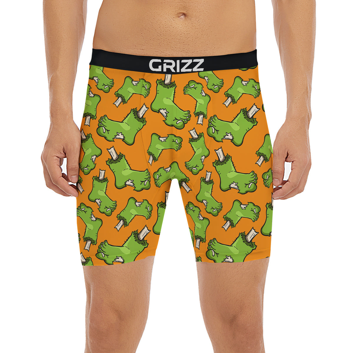 Zombie Foot Print Pattern Boxer Briefs-grizzshop