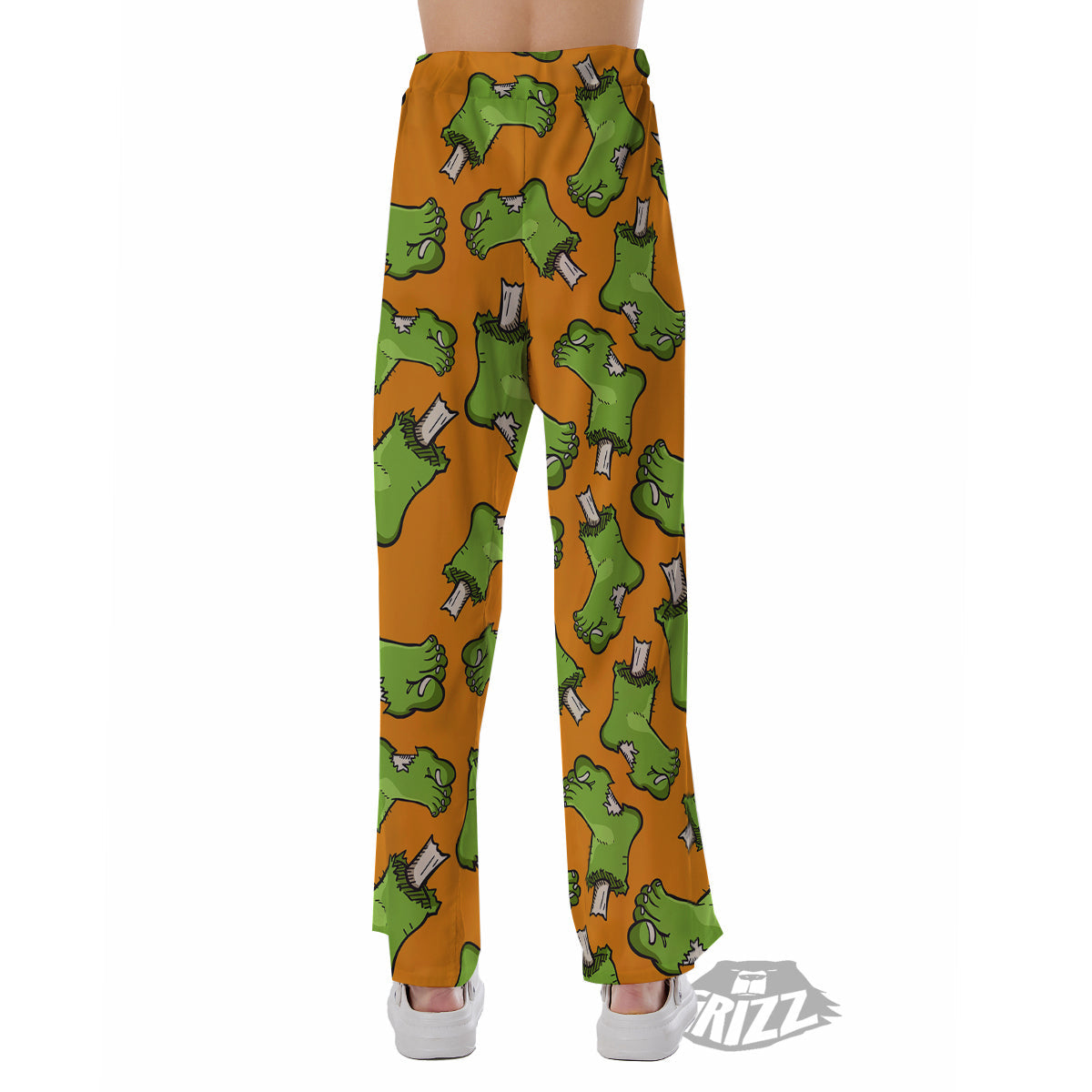 Zombie Foot Print Pattern Pajama Pants-grizzshop