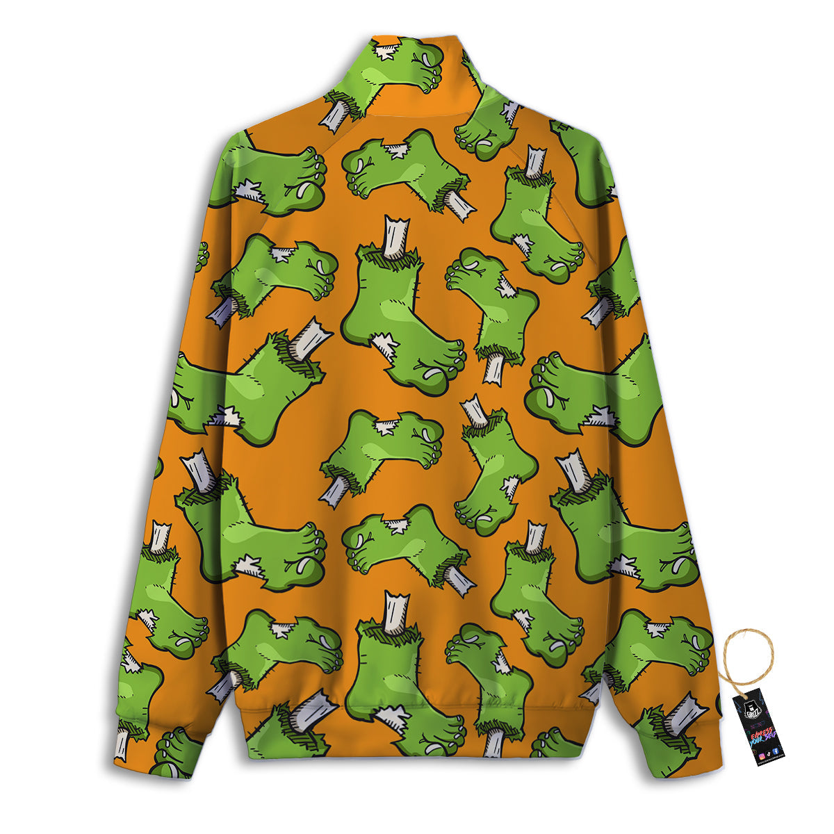 Zombie Foot Print Pattern Track Jacket-grizzshop