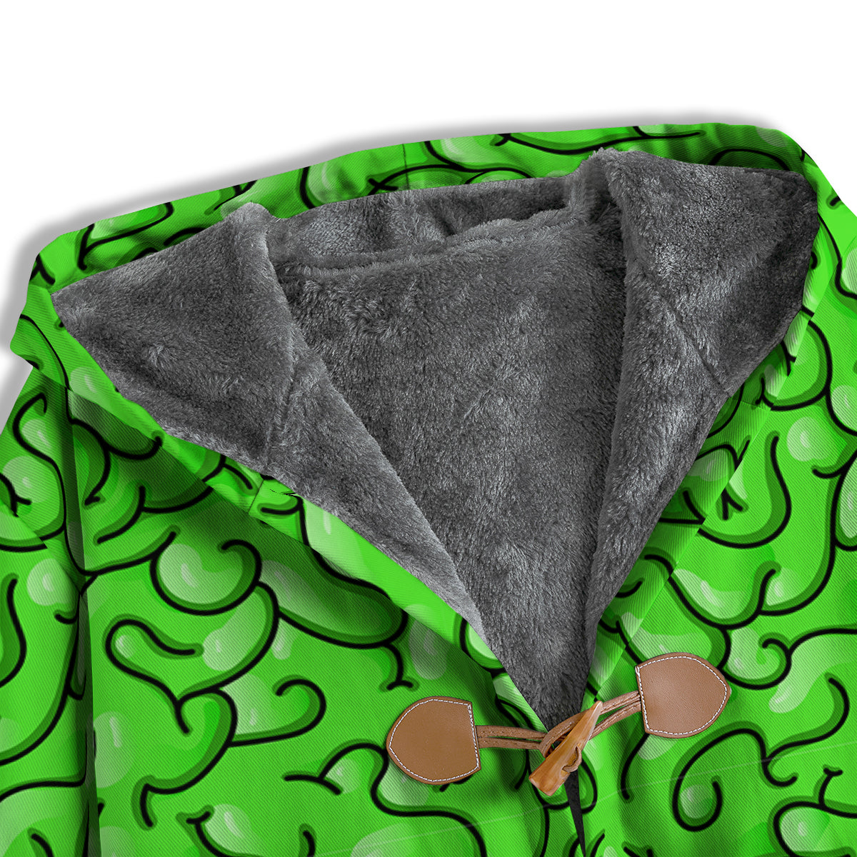 Zombie Green Brain Print Pattern Men's Windbreaker Jacket-grizzshop