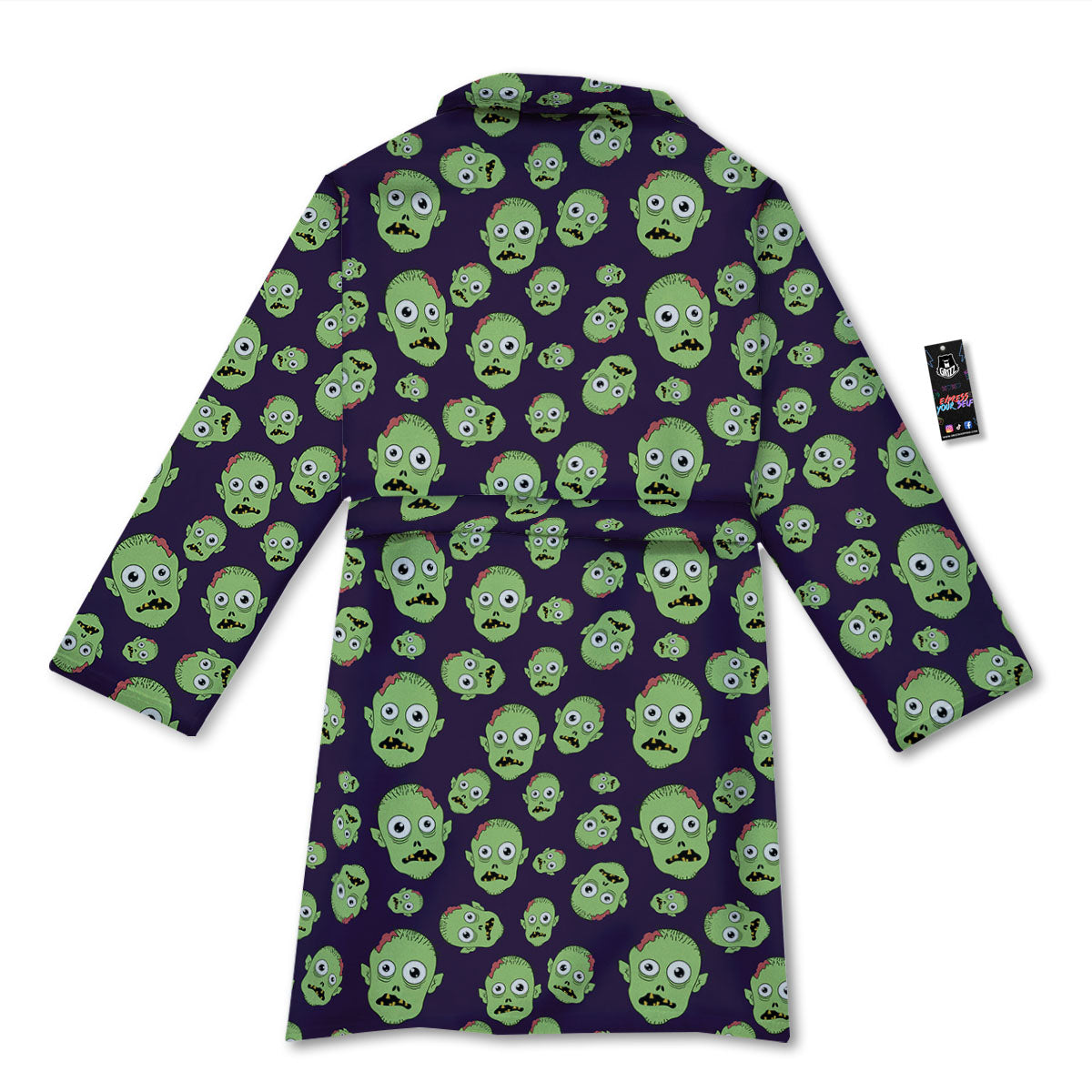 Zombie Green Print Pattern Bathrobe-grizzshop