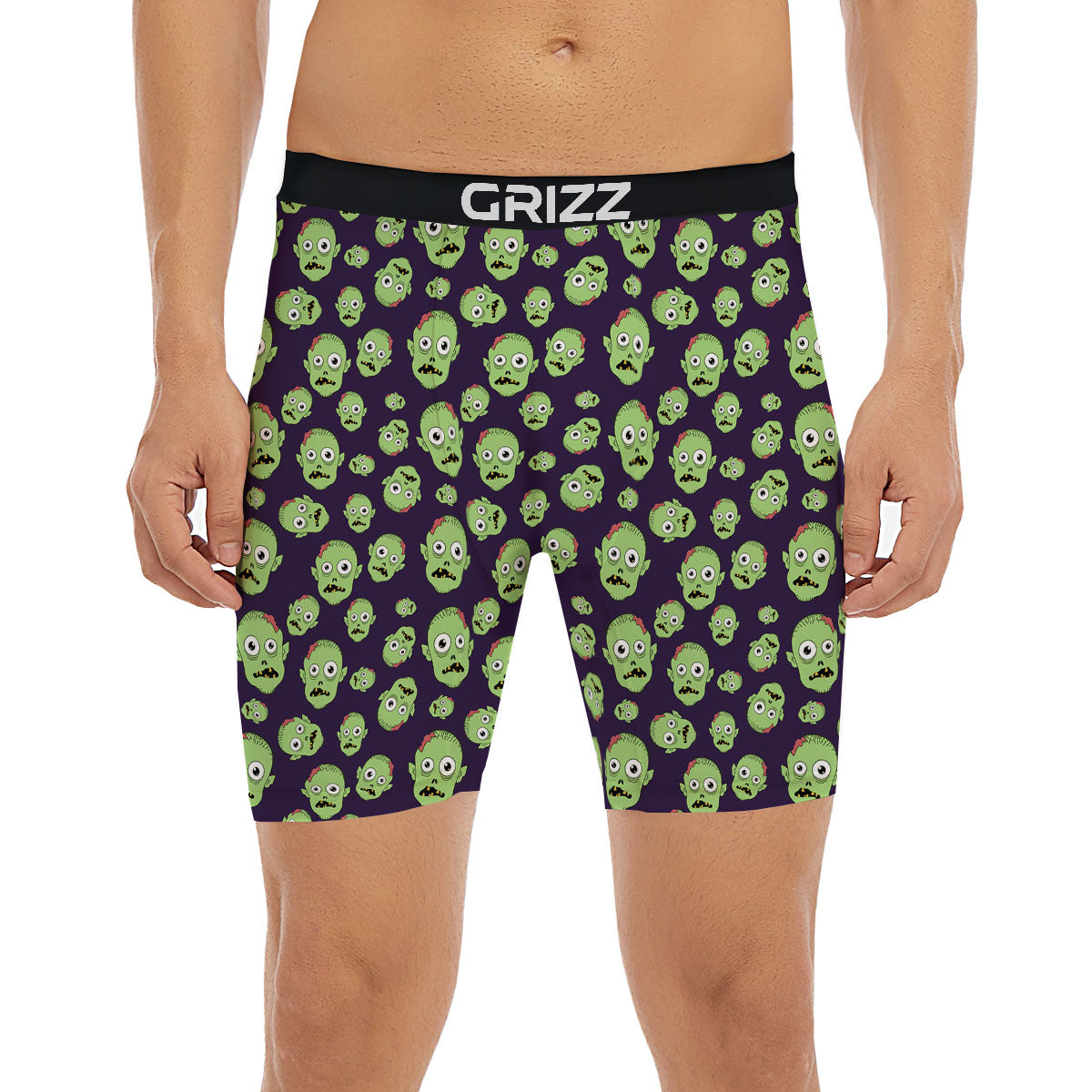Zombie Green Print Pattern Boxer Briefs-grizzshop