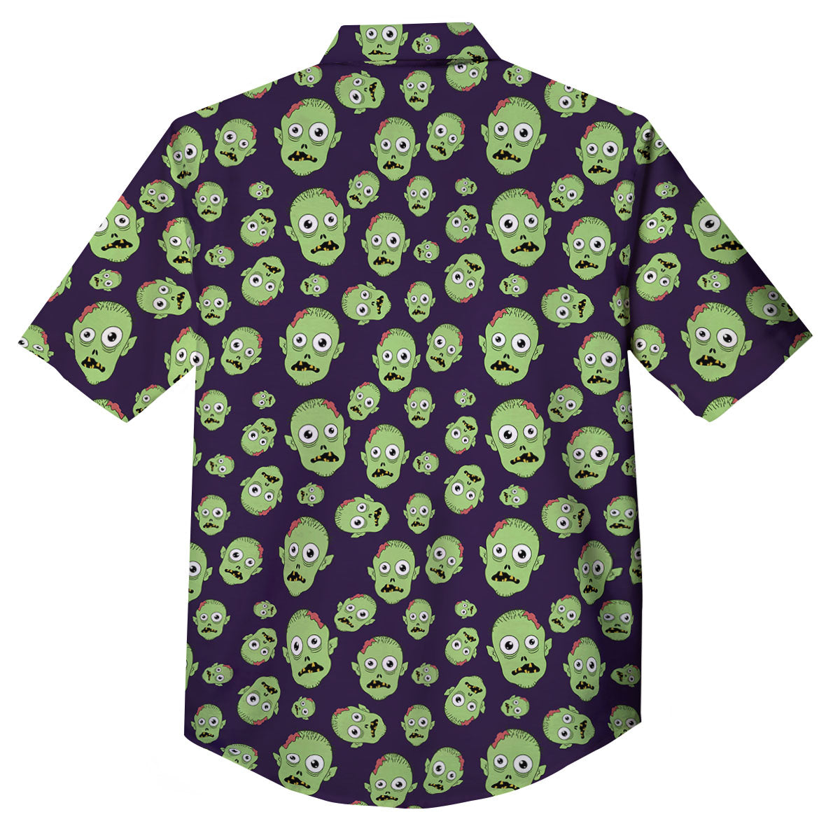 Zombie Green Print Pattern Button Up Shirt-grizzshop
