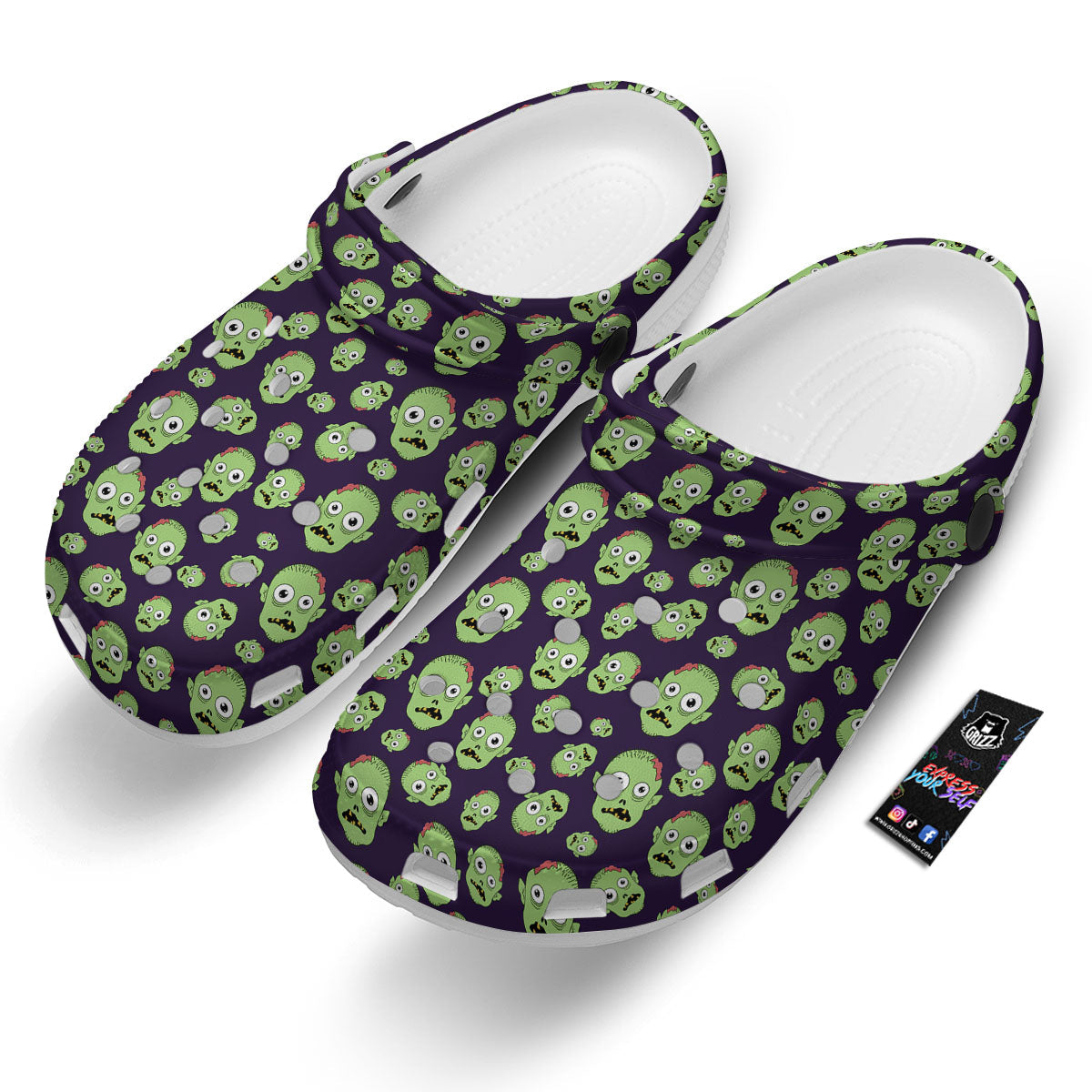 Zombie Green Print Pattern Clog-grizzshop