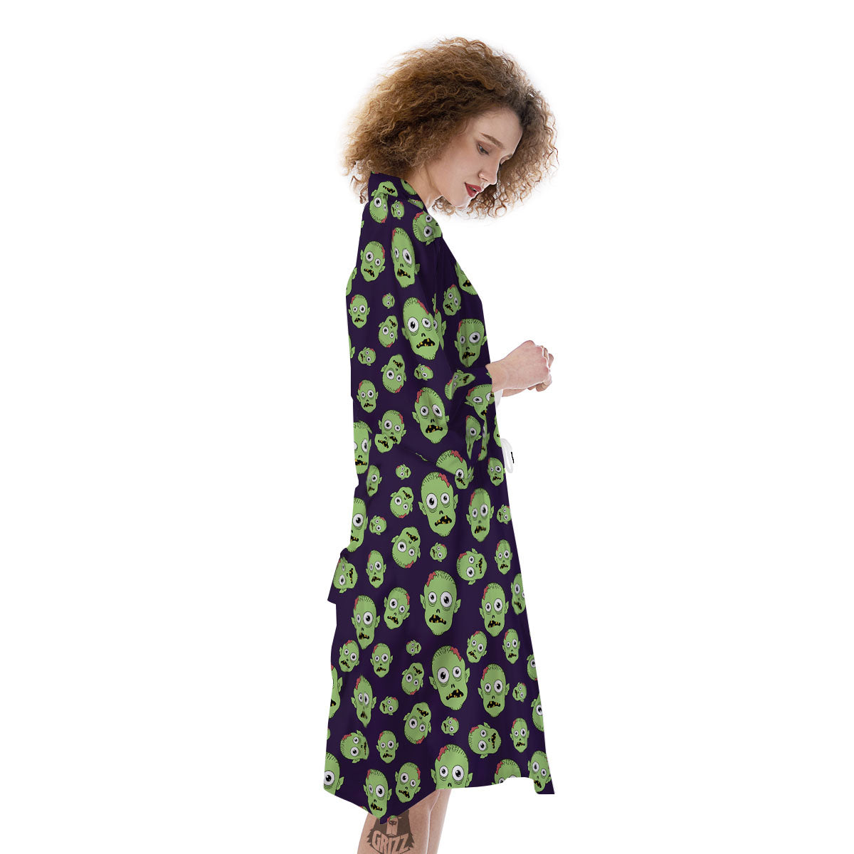 Zombie Green Print Pattern Kimono-grizzshop