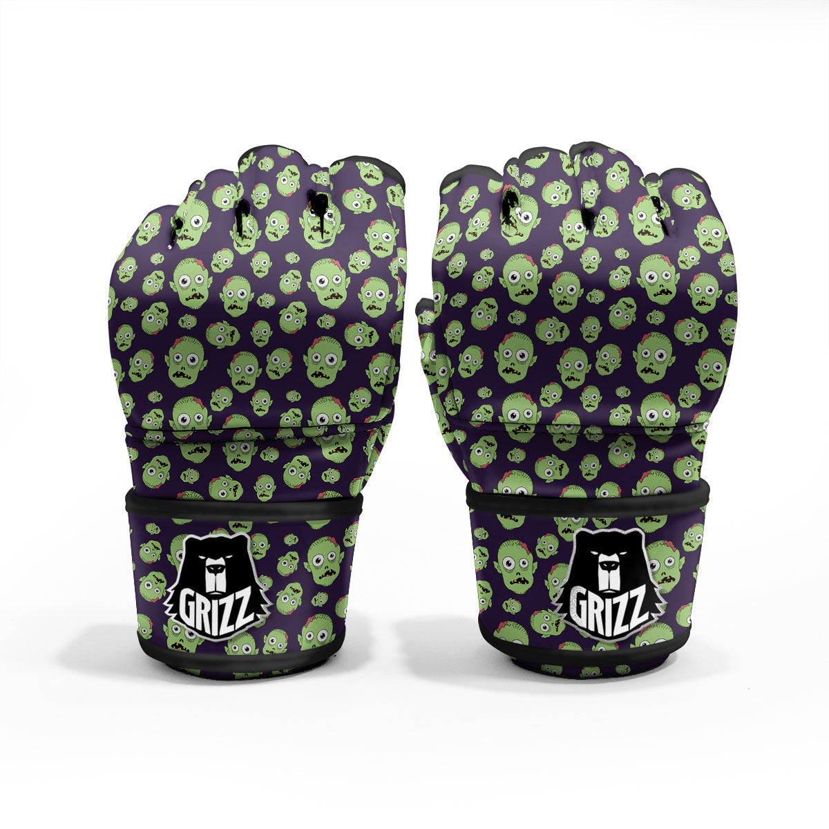 Zombie Green Print Pattern MMA Gloves-grizzshop