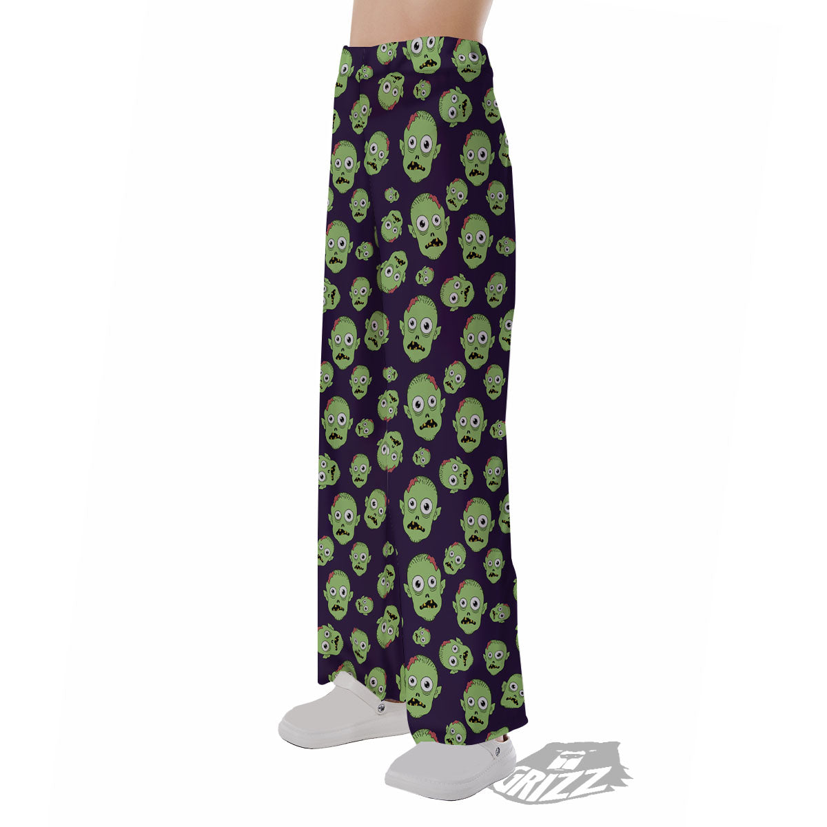 Zombie Green Print Pattern Pajama Pants-grizzshop