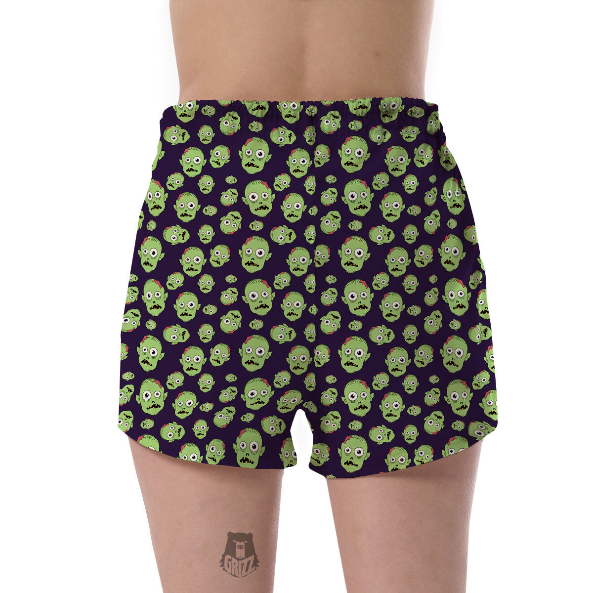 Zombie Green Print Pattern Women's Shorts-grizzshop