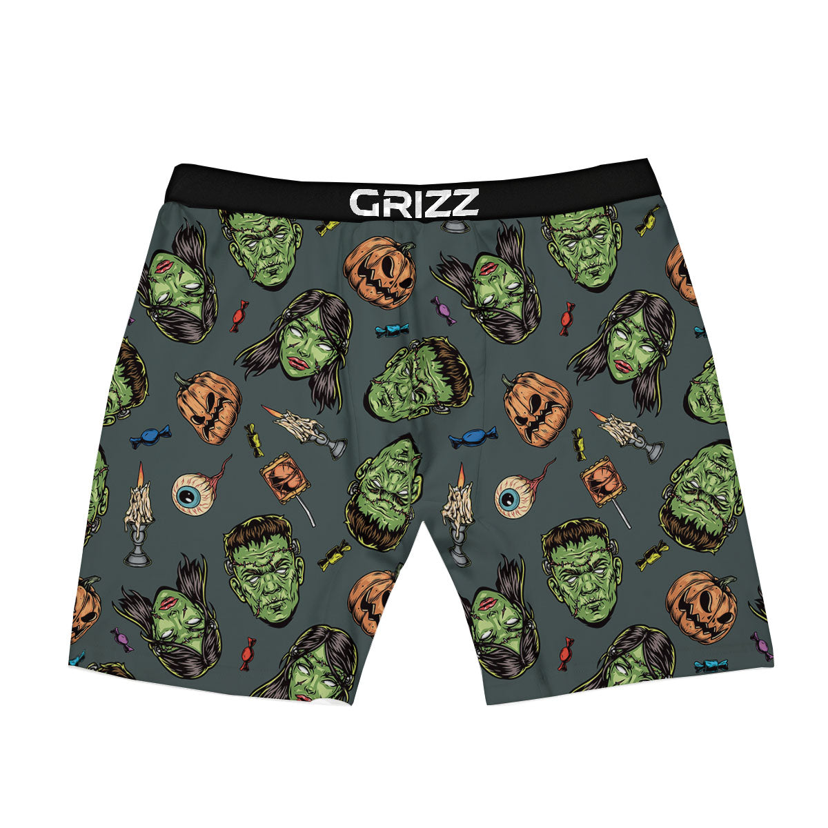 Zombie Halloween Print Pattern Boxer Briefs-grizzshop