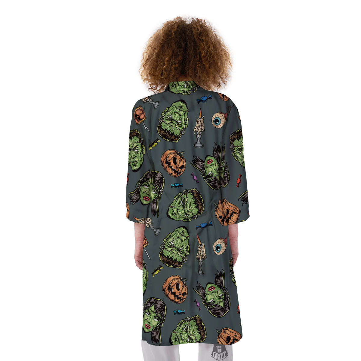 Zombie Halloween Print Pattern Kimono-grizzshop