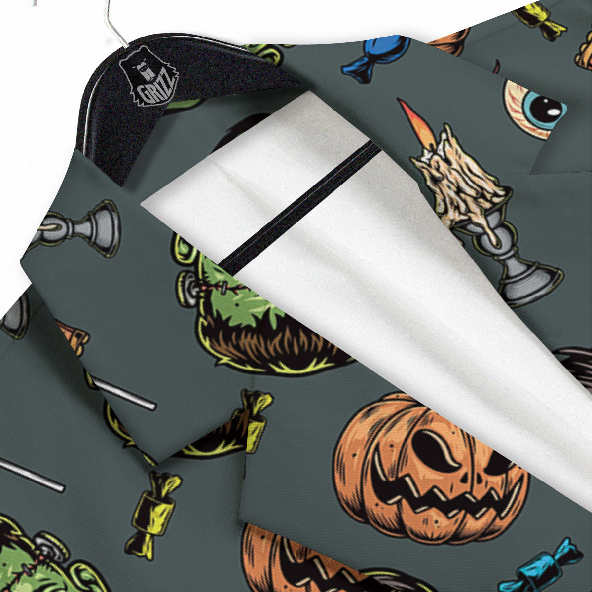 Zombie Halloween Print Pattern Men's Sport Coat-grizzshop