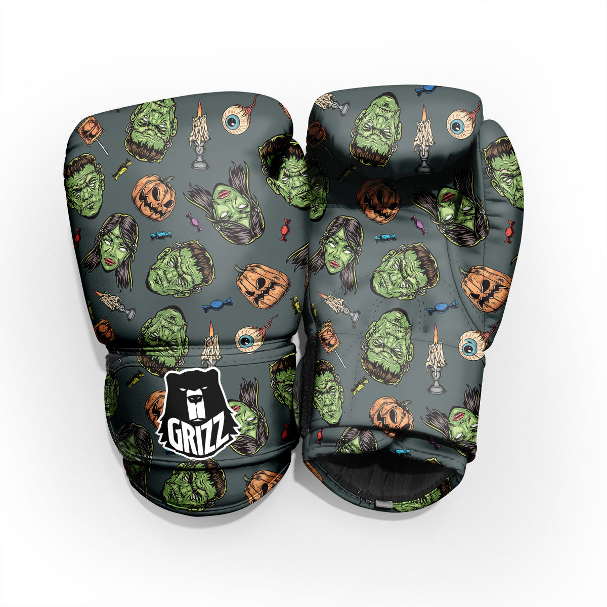 Zombie Halloween Print Pattern Pro Boxing Glove