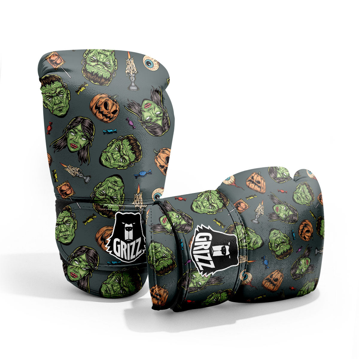 Zombie Halloween Print Pattern Pro Boxing Glove