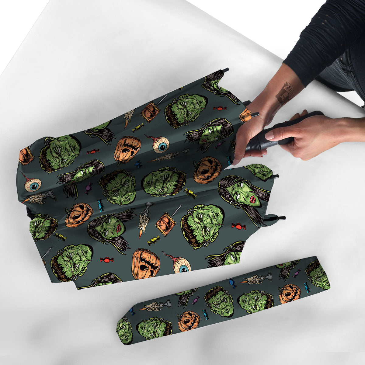 Zombie Halloween Print Pattern Umbrella-grizzshop