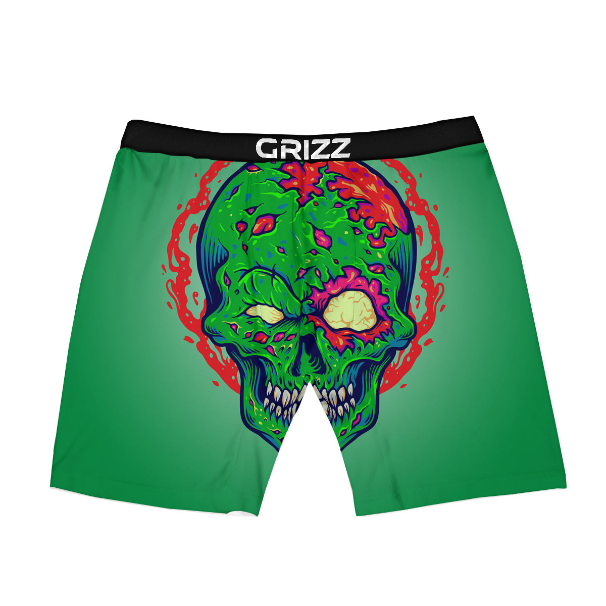 Zombie Halloween Skull Print Boxer Briefs-grizzshop