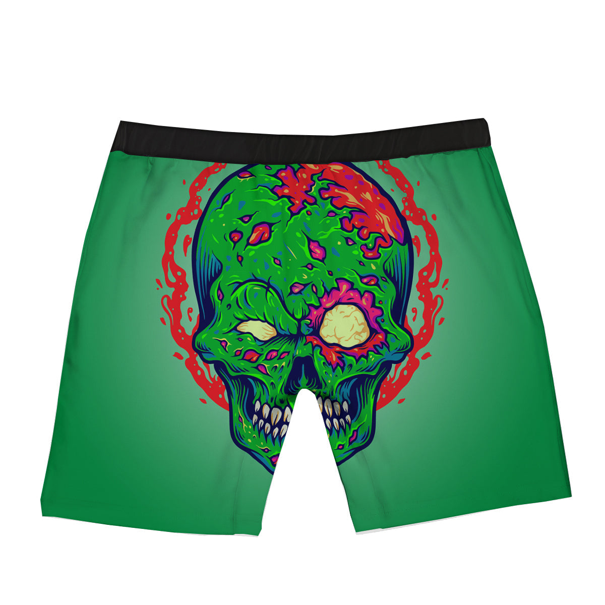 Zombie Halloween Skull Print Boxer Briefs-grizzshop