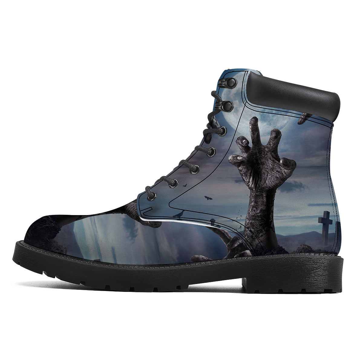 Zombie Hands Halloween Print Boots-grizzshop