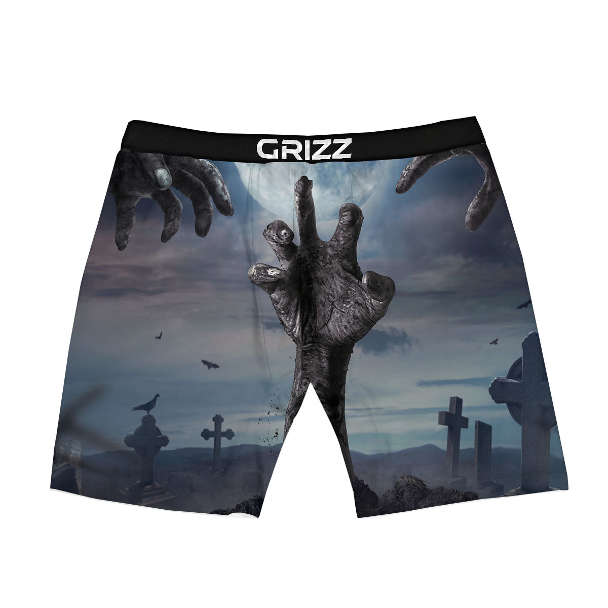 Zombie Hands Halloween Print Boxer Briefs-grizzshop