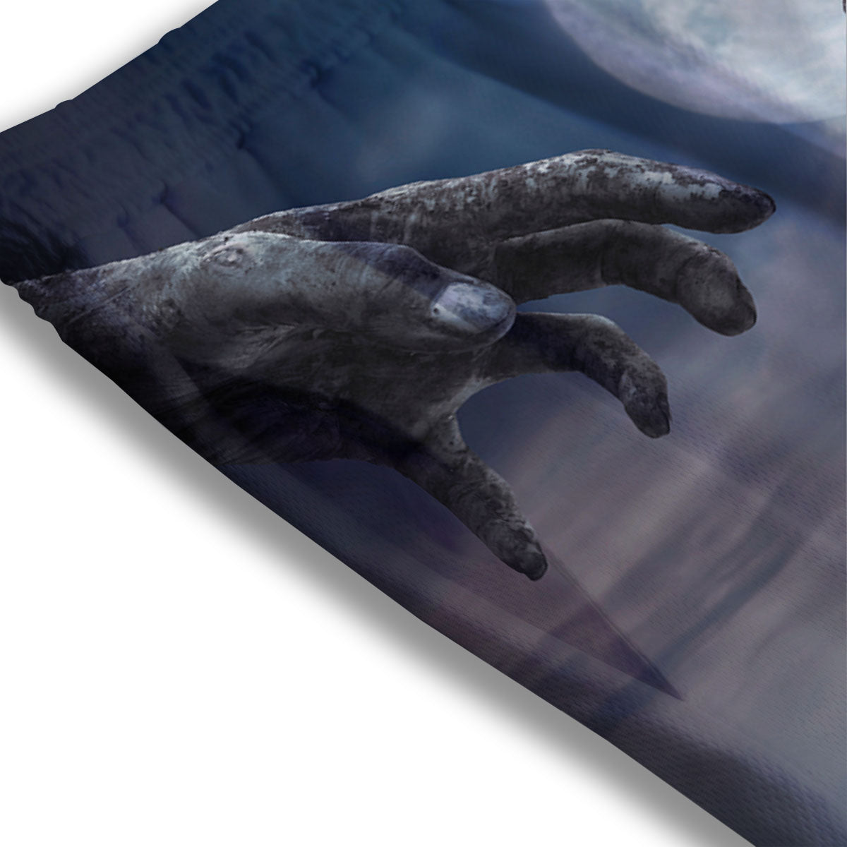 Zombie Hands Halloween Print Mesh Shorts