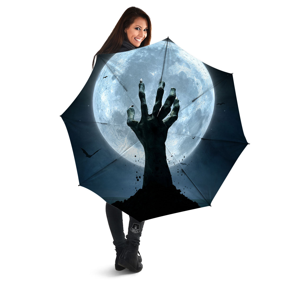 Zombie Hands Scary Print Umbrella-grizzshop