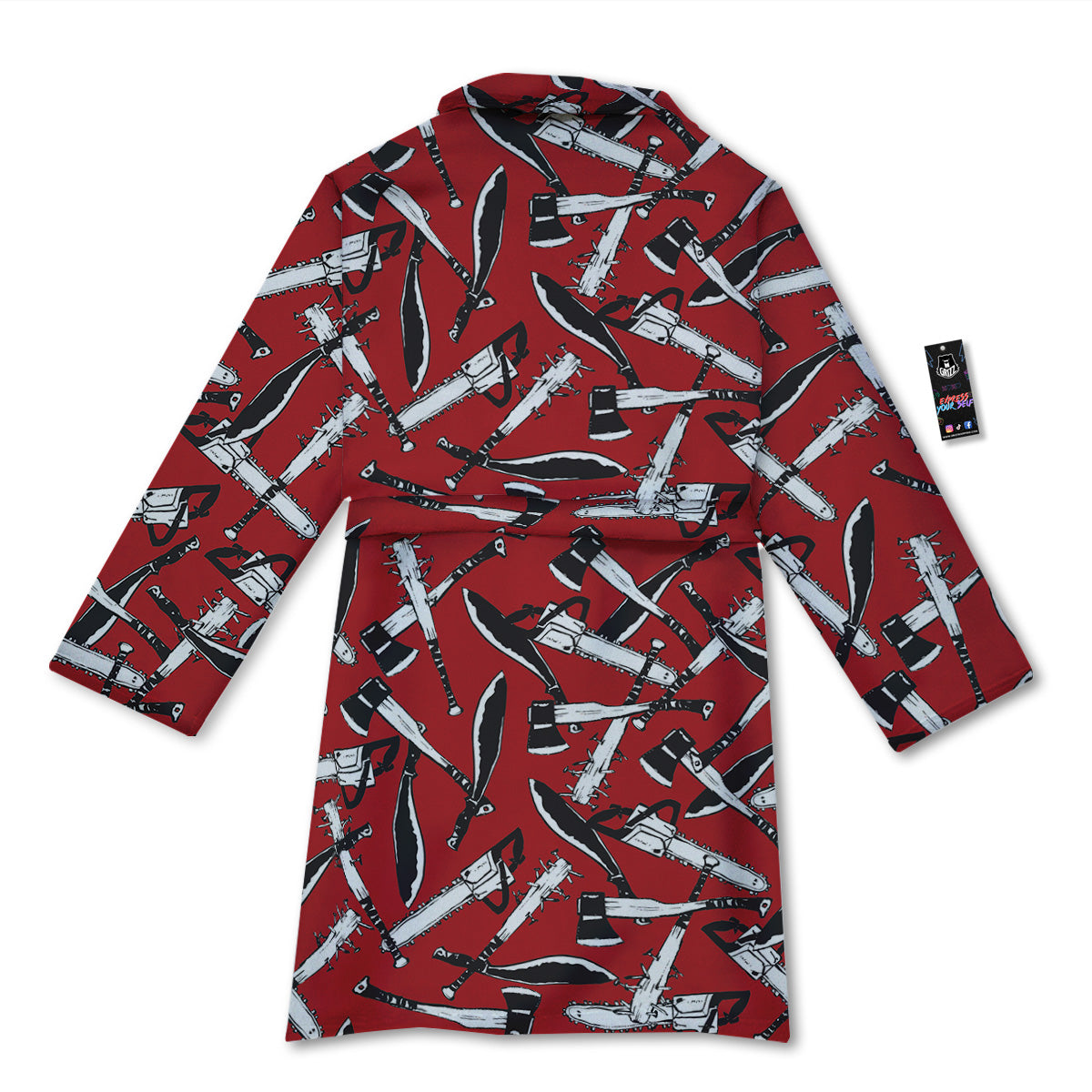 Zombie Killer Weapon Print Pattern Bathrobe-grizzshop