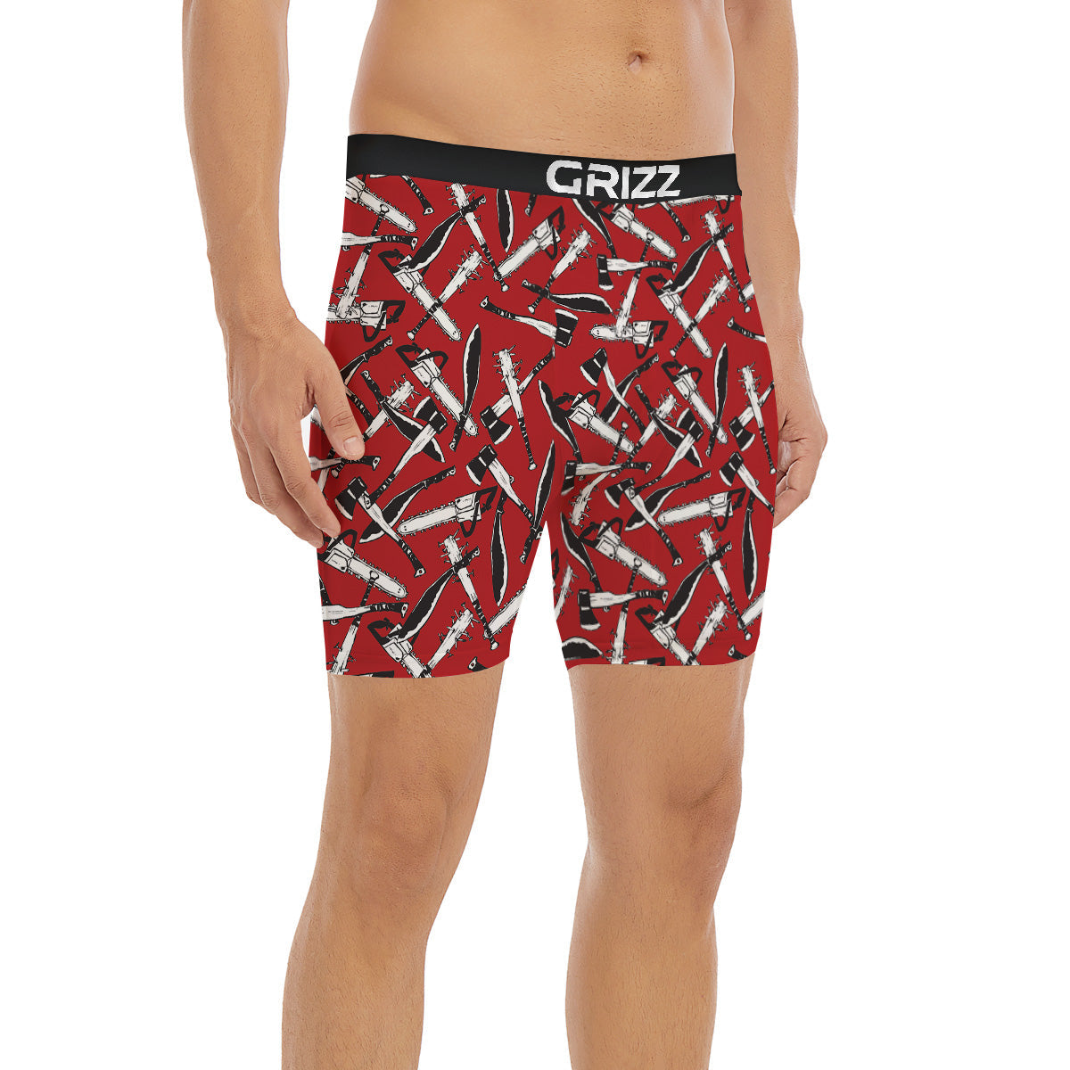 Zombie Killer Weapon Print Pattern Boxer Briefs-grizzshop