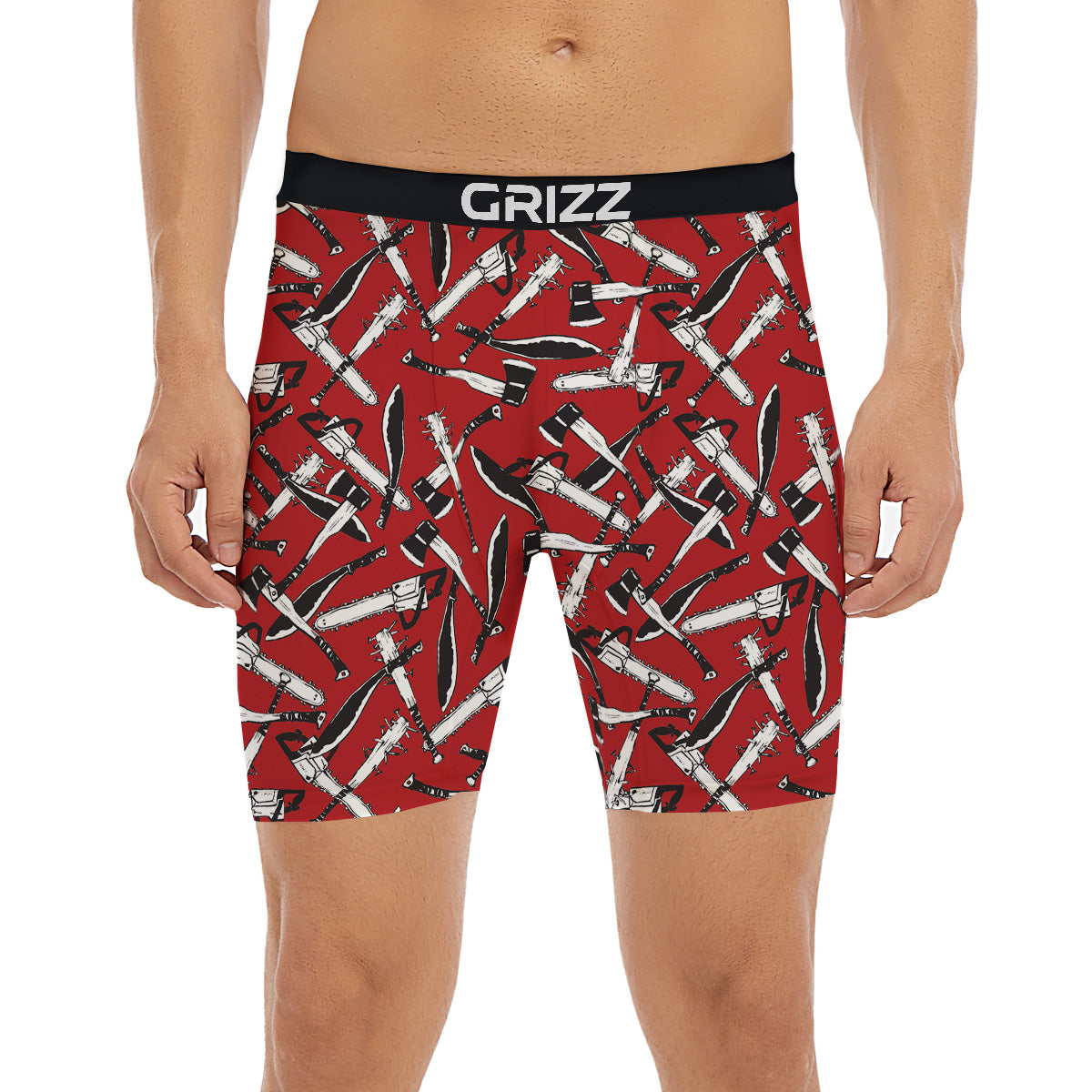 Zombie Killer Weapon Print Pattern Boxer Briefs-grizzshop