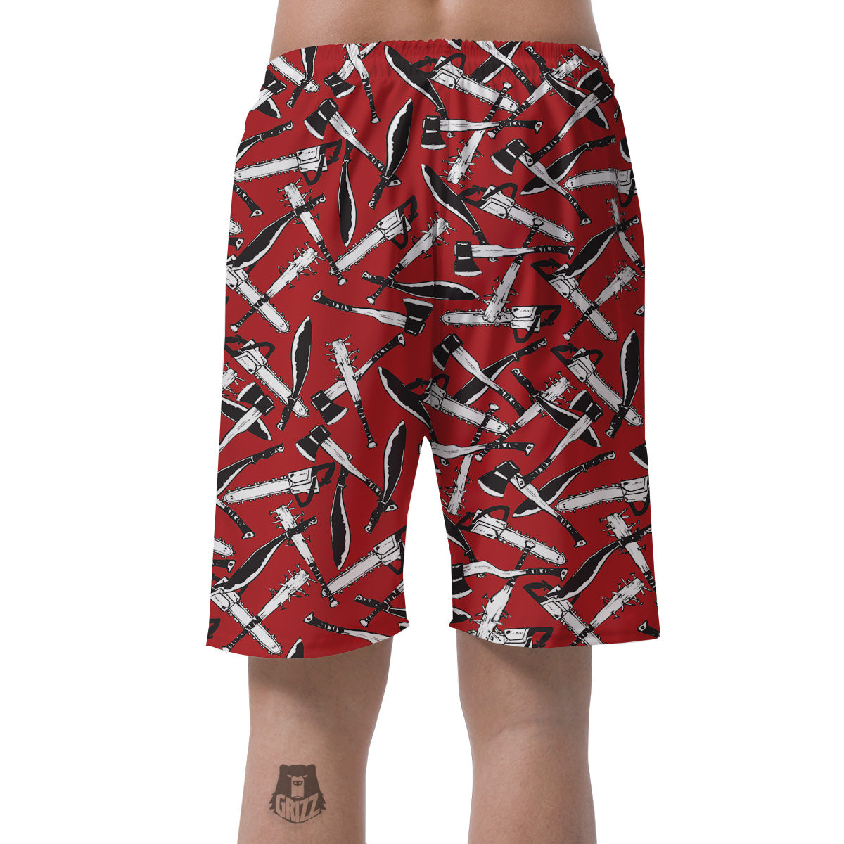 Zombie Killer Weapon Print Pattern Men's Shorts-grizzshop
